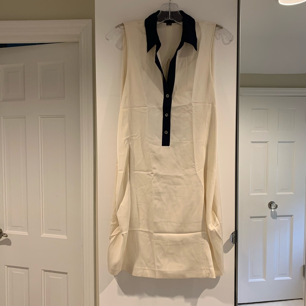 Theory contrast collar dress